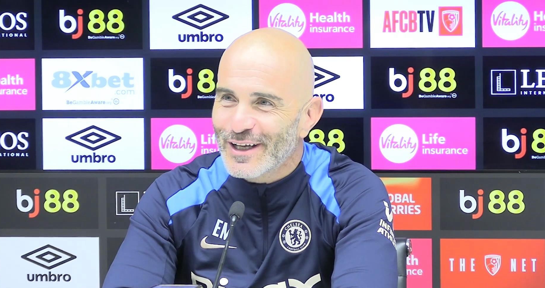 Head coach Enzo Maresca attended a press conference