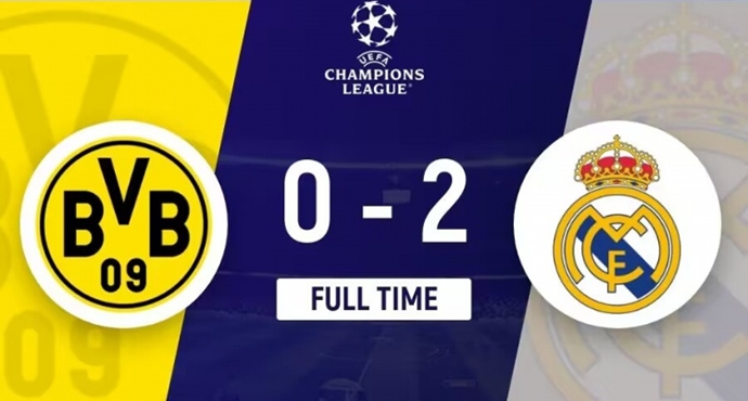 แชมป์สมัยที่ 15 ในประวัติศาสตร์ทีม! เรอัล มาดริด 2-0 ดอร์ทมุนด์ คว้าแชมป์ยูฟ่าแชมเปียนส์ลีก