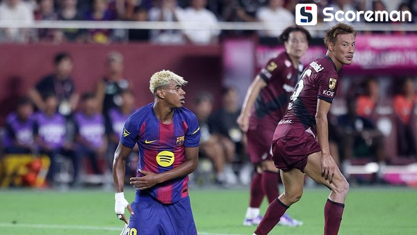 J리그 최강자 고베, 바르셀로나와 1-3 → 득점 목표 달성