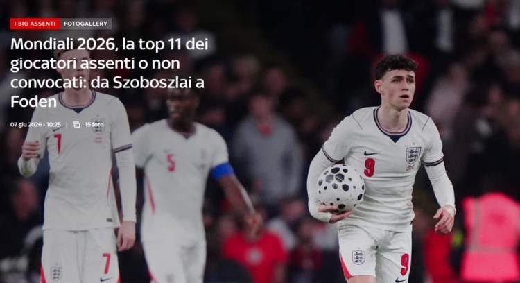Đội hình tiêu biểu của Sky Sports Italy cho World Cup lần này: Palmer, Foden, Söbo và K77