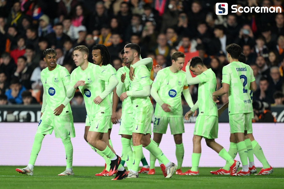 바르셀로나, 발렌시아에 5-0 대승…코파 델 레이 4강 진출