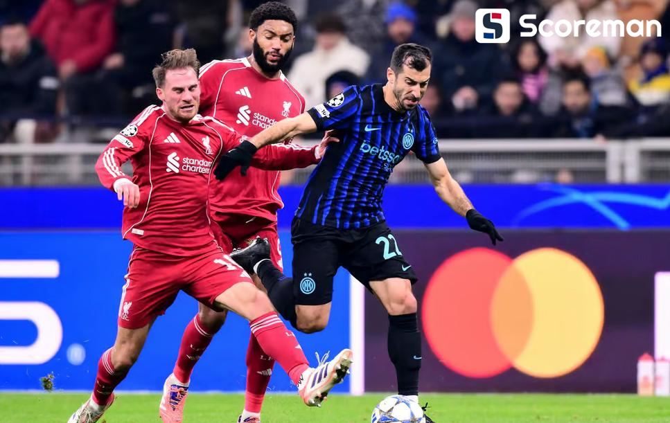 리버풀, 인터밀란 원정에서 1-0 승리...UCL 9위 도약