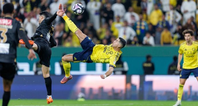 Cristiano Ronaldo scored his 954th career goal with a stunning bicycle kick as Al-Nassr defeated Al-Khaleej 4-1