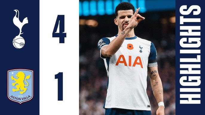 FT: Tottenham Hotspur 4 - 1 Aston Villa