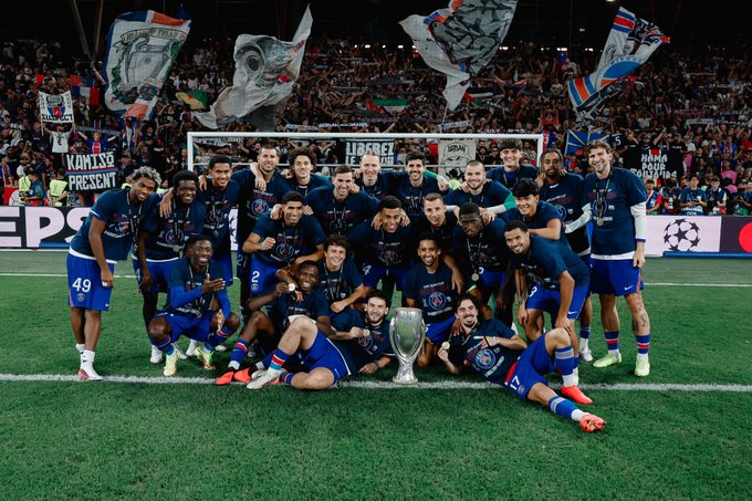 PSG Beat Aston Villa 2-1 to Lift UEFA Super Cup Trophy