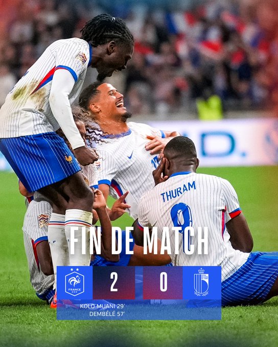 Kết quả UEFA Nations League: Pháp 2-0 Bỉ