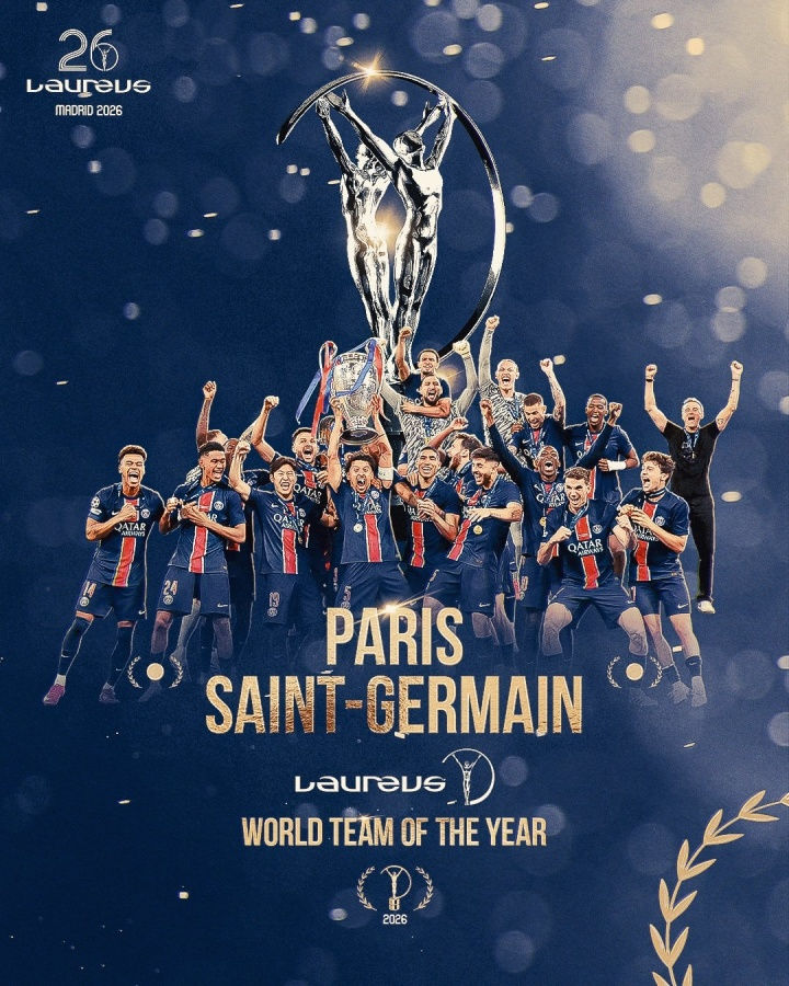 Paris Saint-Germain giành giải Đội thể thao xuất sắc nhất năm tại Laureus