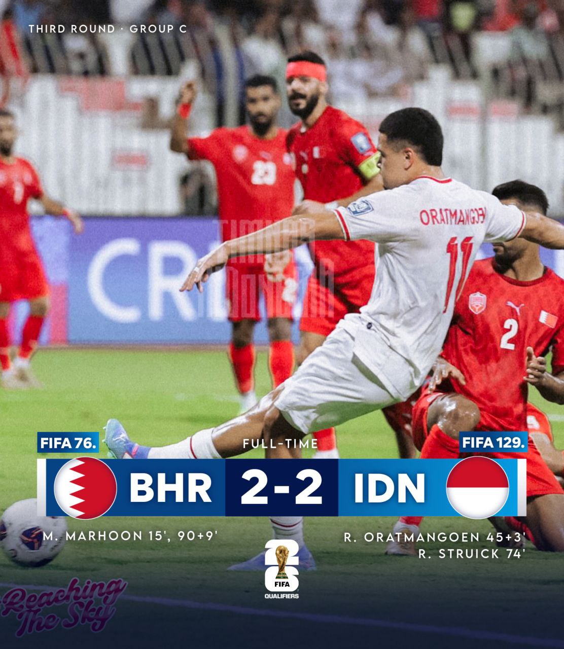 FIFA World Cup qualification (AFC): Bahrain 2-2 Indonesia