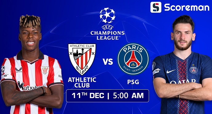 12월11일 챔피언스리그 -  아틀레틱 빌바오 VS 파리생제르망 해외축구 분석 프리뷰