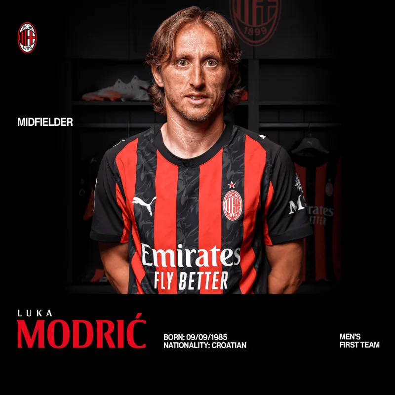 Luka Modric gia nhập AC Milan, ký hợp đồng 1+1