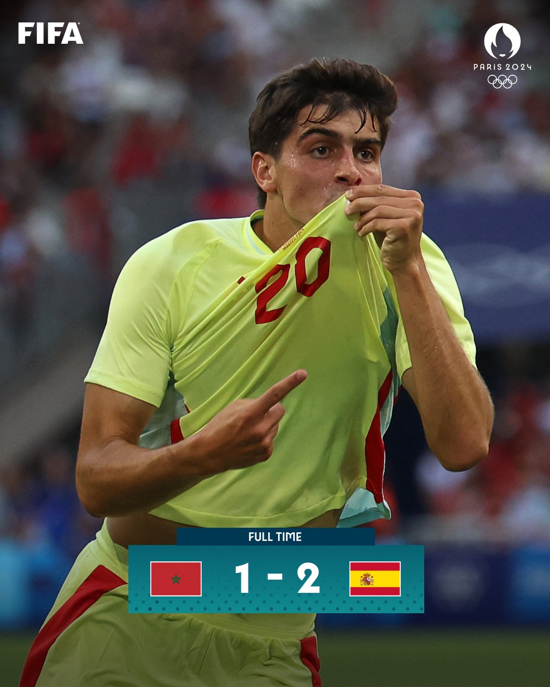 Kết quả bóng đá nam Olympic: U23 Ma Rốc 1-2 U23 Tây Ban Nha