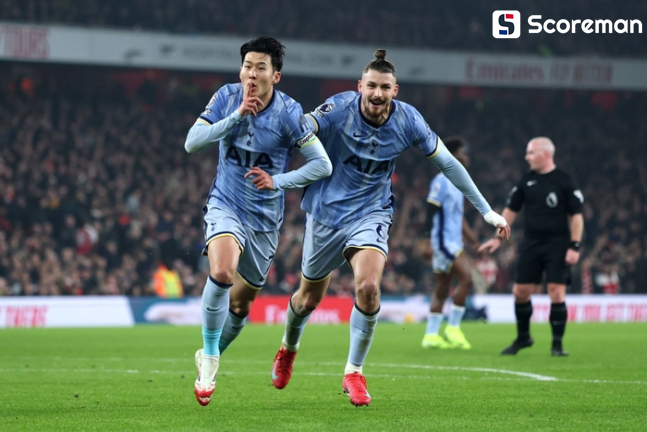 토트넘, '북런던 더비' 서 1-2 역전패→13위로 추락