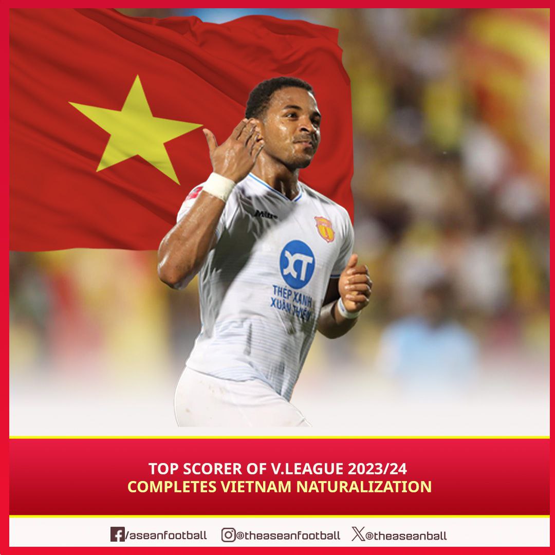 Vietnam officially naturalizes Brazilian striker Rafaelson