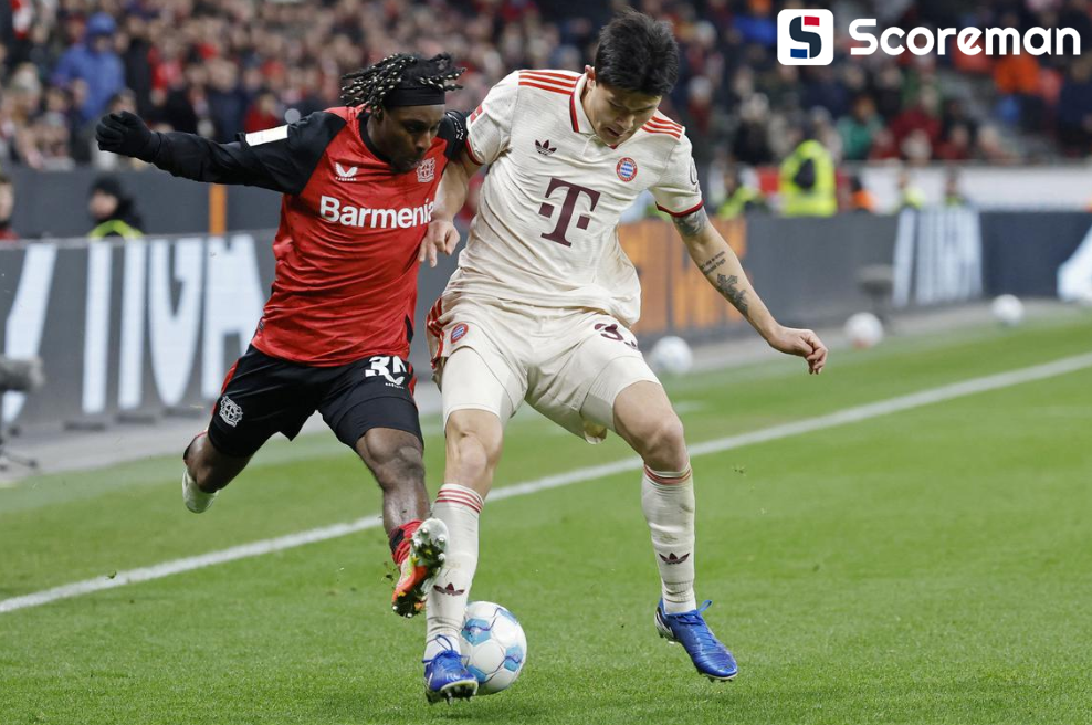 뮌헨, 레버쿠젠과 0-0 무승부...풀타임 김민재 '짠물 수비'