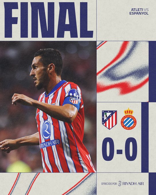 Atletico Madrid bị chia điểm không bàn thắng, cựu sao Man City không tạo được sự khác biệt