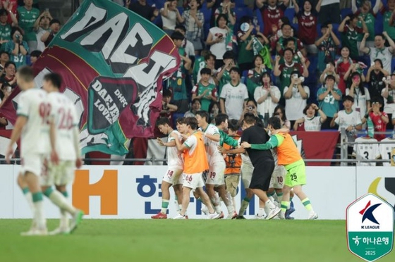 대전, 울산 꺾고 7경기만에 승리... 김준범 극적 결승골