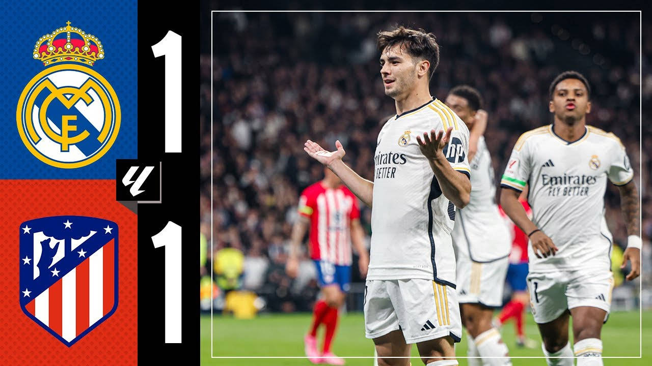 Real Madrid 1-1 Atletico Madrid | Mbappe và Alvarez ghi bàn, Real vẫn dẫn đầu bxh với 1 điểm cách biệt