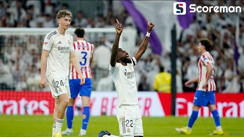 '비니시우스 멀티골' 레알, ATM과 마드리드 더비서 3-2 승리...1위 바르셀로나 4점 차 추격