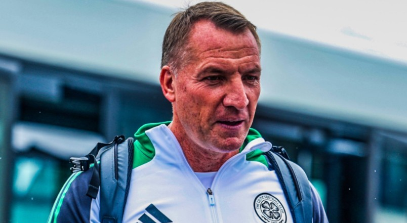 Celtic manager Brendan Rodgers gave a post-match interview with the club's official media