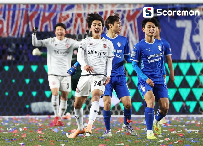 제주 SK, 수원 삼성에 1-0 승리... 승강 플레이오프 1차전 기선제압
