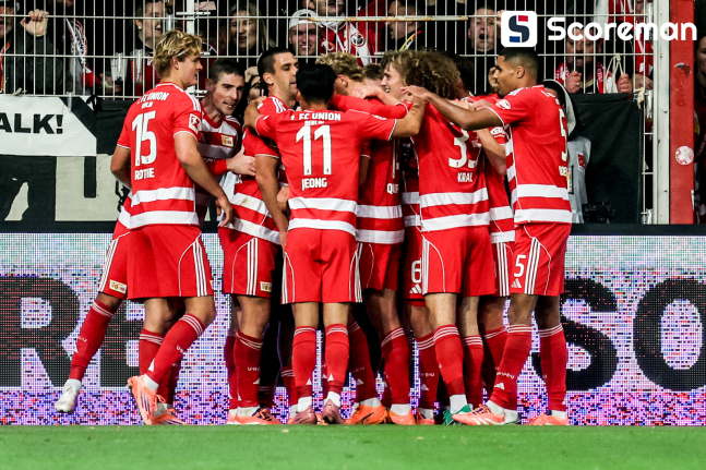 우니온 베를린, 묀헨글라트바흐 3-1 완승...정우영·카스트로프 맞대결은 무산