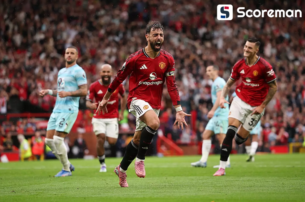 맨유, 번리 꺾고 시즌 첫 승리...페르난드스 PK 결승골