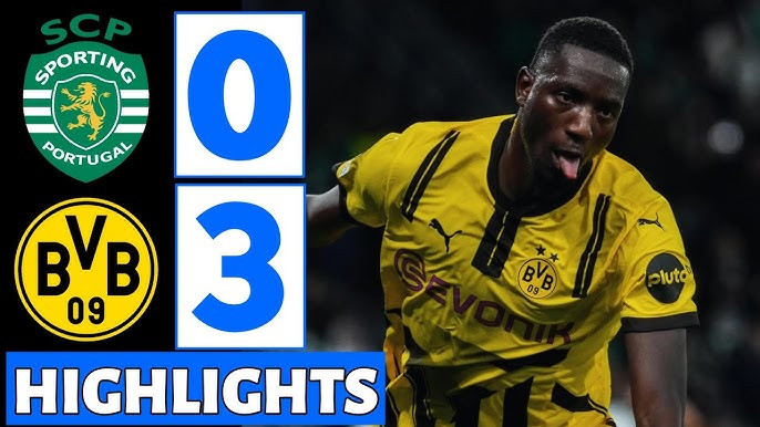 Sporting CP 0-3 Dortmund | Brandt kiến tạo 2 lần, Dortmund thắng đậm Sporting CP chiếm lợi thế