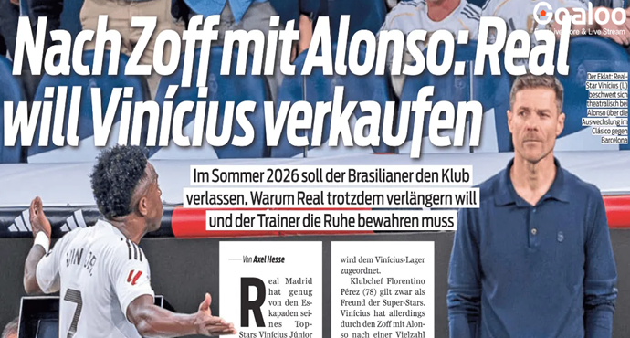 ​Bild Exclusive: Real Madrid Have Had Enough of Vinícius, Preparing to Sell Him Next Summer While Protecting His Value