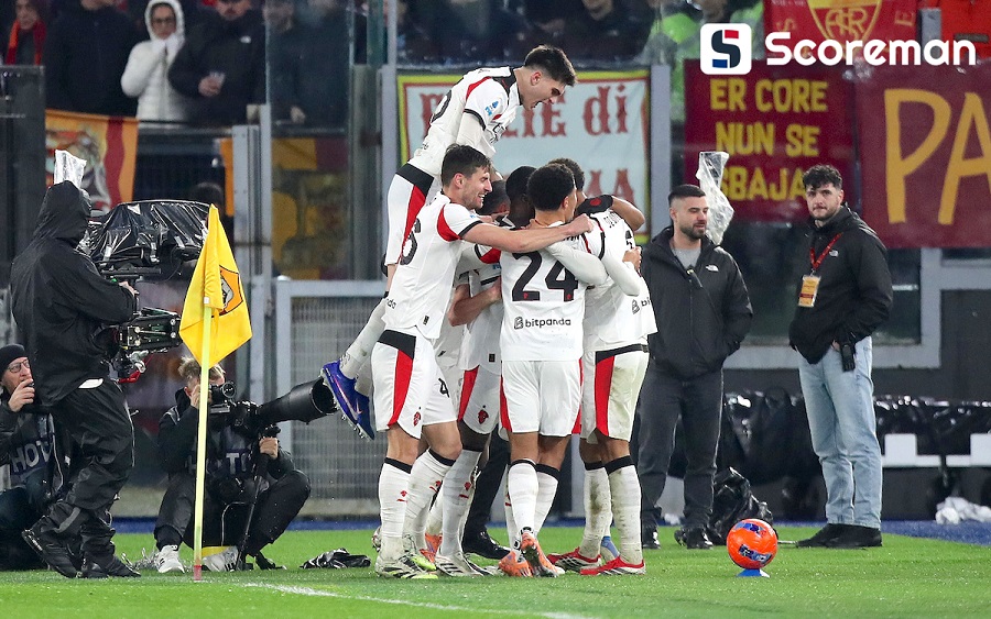 AC밀란, 로마와 1-1 무승부… 인터밀란과 승점차 5점으로 벌어져