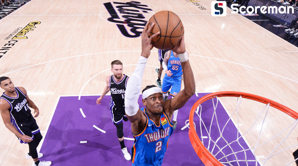 NBA 오클라호마시티, 새크라멘토 꺾고 시즌 60승 달성!