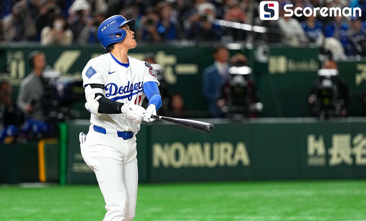 오타니 첫 홈런 쾅! 사사키는 3이닝 1실점... 다저스 개막 2연승 질주