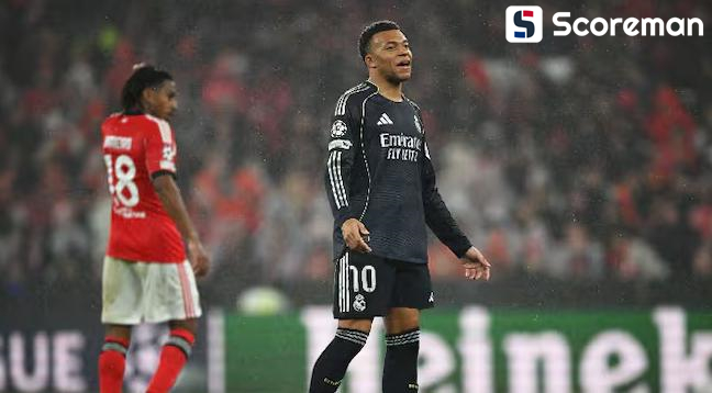 레알 마드리드, 벤피카에 2-4 충격패...UCL 16강 직행 무산