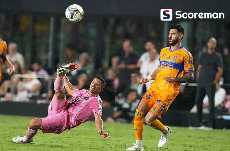 인터 마이애미, 북중미 리그컵 4강 진출... 메시 결장+수아레스 멀티골