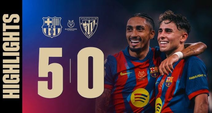 Five-Star Barcelona Crush Athletic Bilbao to Reach Super Cup Final
