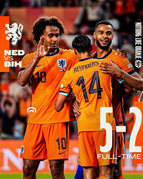 Kết quả UEFA Nations League: Hà Lan 5-2 Bosnia & Herzegovina