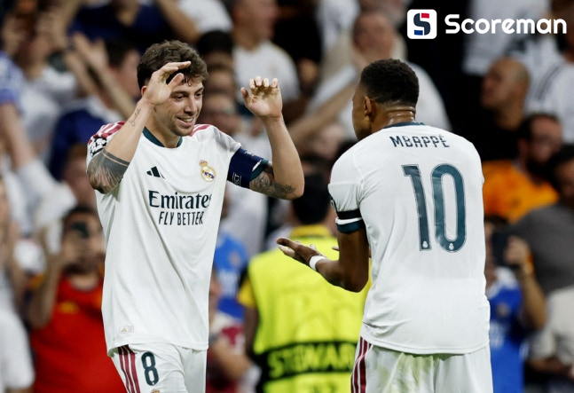 레알 마드리드, UCL 인터 밀란에 2-1 승리...음바페 99경기 71골, 역대 유럽 득점 순위 5위 등극!