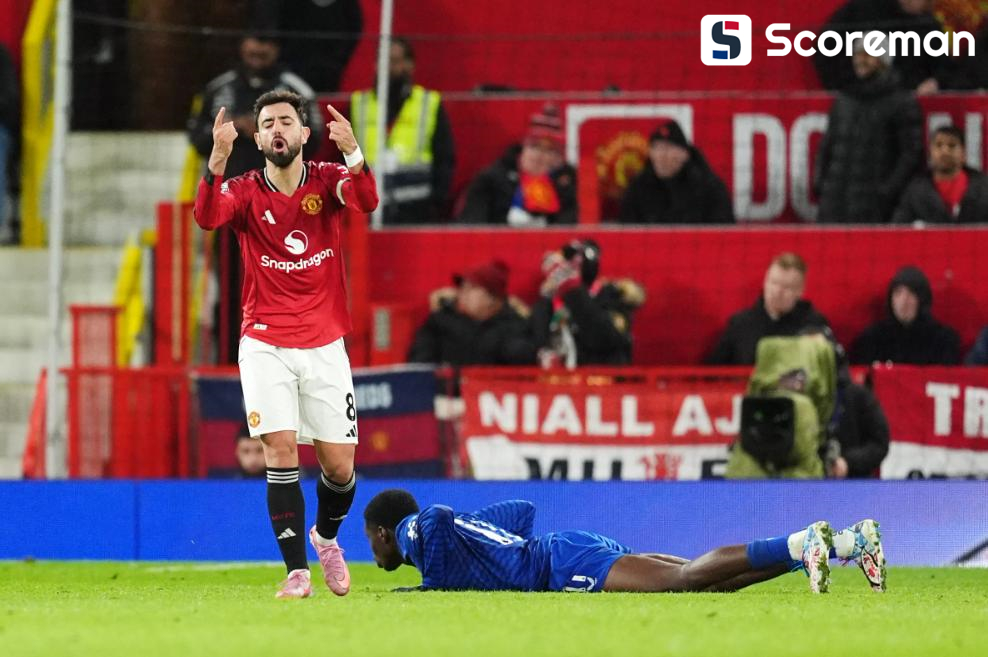 맨유, 홈에서 13년 만에 에버튼에 0-1 패배...리그 10위까지 추락