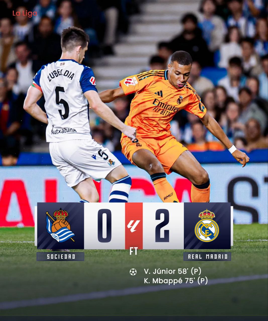 FT: Real Sociedad 0-2 Real Madrid