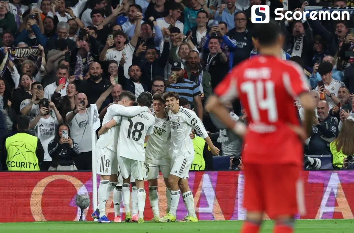 레알 마드리드, 벤피카에 복수 성공...합계 3-1로 UCL 16강 진출