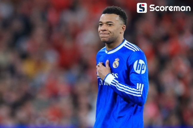 '레알 마드리드 비상' 음바페 왼쪽 무릎 부상…