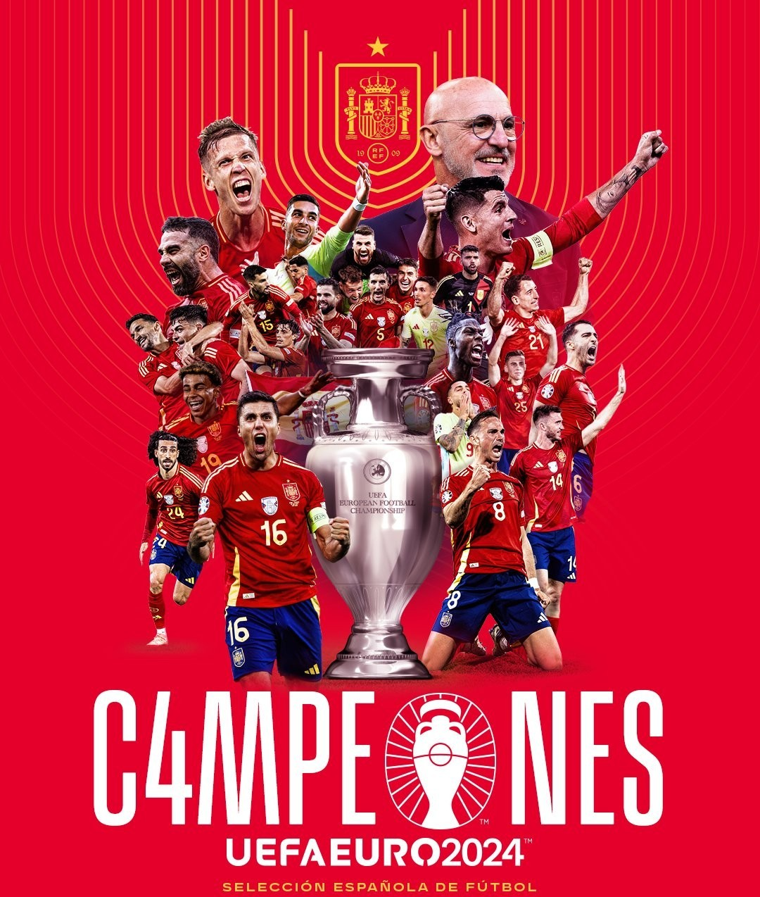 ​Spain securing the title with seven consecutive victories