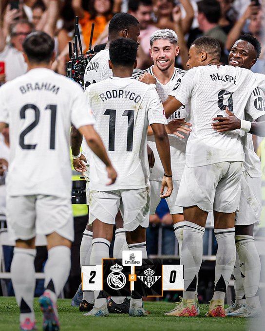 Kết quả VĐQG Tây Ban Nha: Real Madrid 2-0 Real Betis