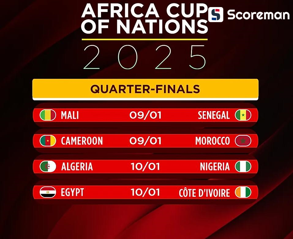 알제리·코트디부아르 8강 합류...아프리카 네이션스컵 8강 대진 확정