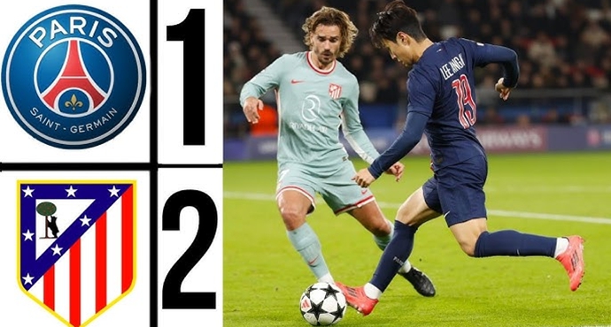 ยูฟ่าแชมเปียนส์ลีก - แอตเลติโกมาดริด พลิก ปารีสด้วย 2-1 คอร์เรอายิงประตูชัยในช่วงทดเวลาบาดเจ็บ