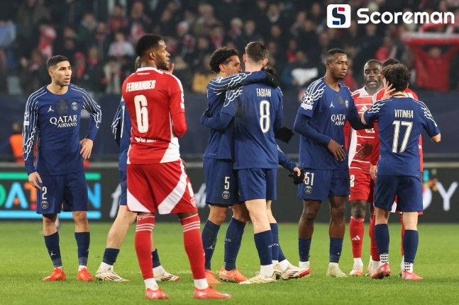 파리 생제르맹, 브레스트 3-0 완승...UCL 16강 보인다