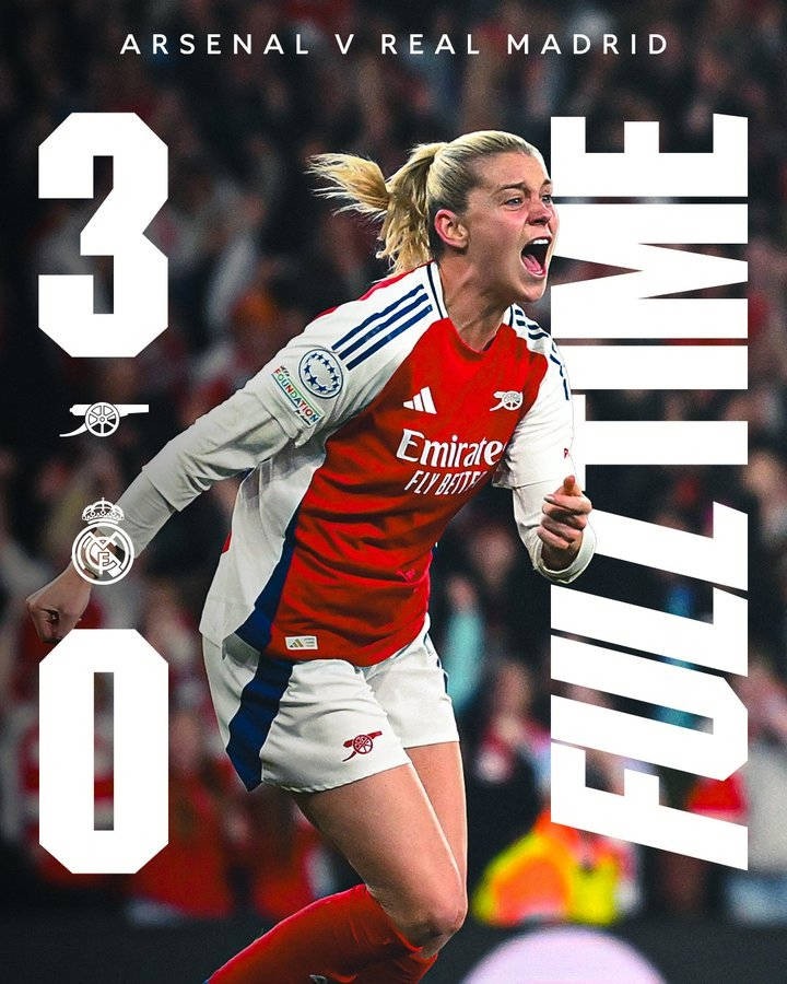 UEFA Women's Champions League: Arsenal là đội bóng Anh đầu tiên trong 14 năm qua lội ngược dòng sau khi thua hai bàn ở lượt đi vòng loại trực tiếp