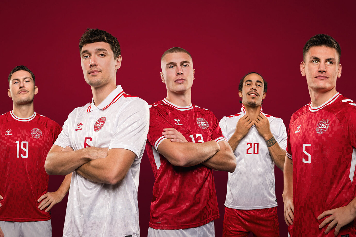 ​Áo đấu sân nhà và sân khách của ĐTQG Đan Mạch cho EURO 2024