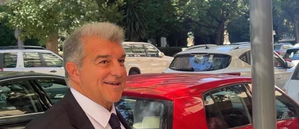 ​Barcelona president Joan Laporta spoke to the media about the club’s current sponsorship situation