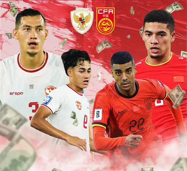 Perbandingan Nilai Pasar Pemain Timnas Indonesia dan China di Kualifikasi Piala Dunia 2026