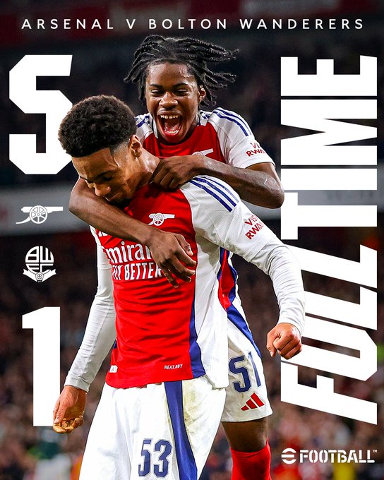 Kết quả Cúp Liên Đoàn Anh: Arsenal 5-1 Bolton Wanderers